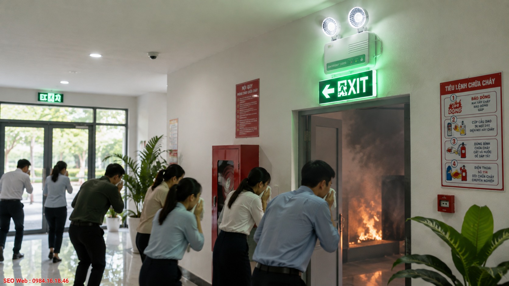 Đèn sự cố duy trì tầm nhìn và hỗ trợ người dùng thoát nạn