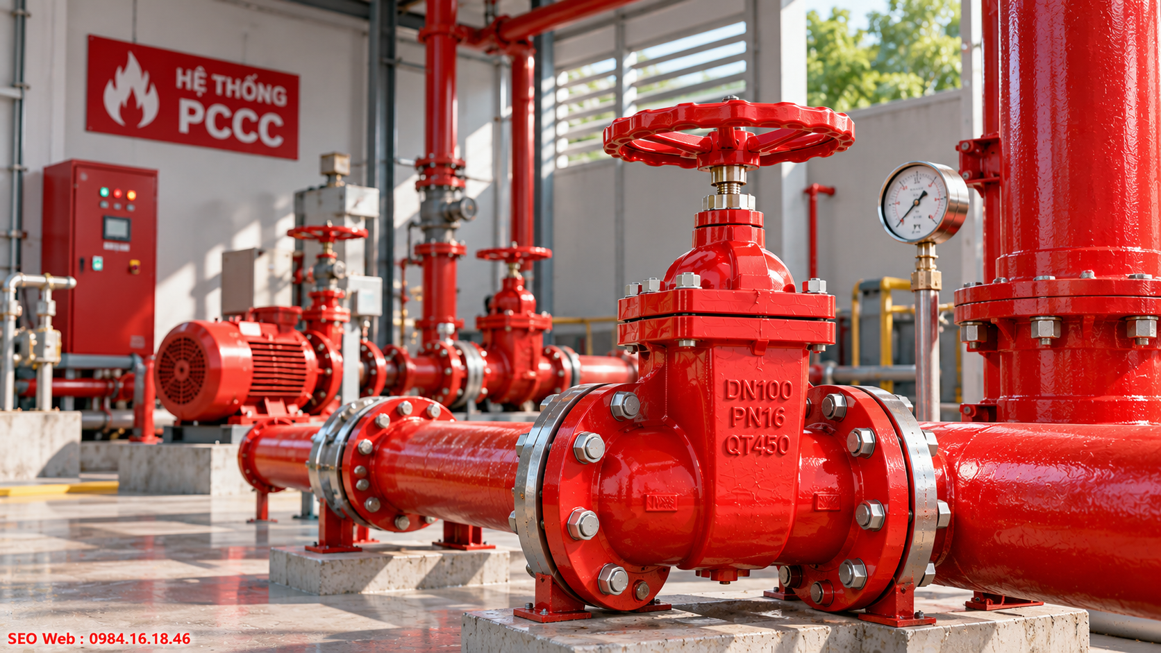 Van cổng giúp duy trì nguồn nước chữa cháy ổn định khi vận hành