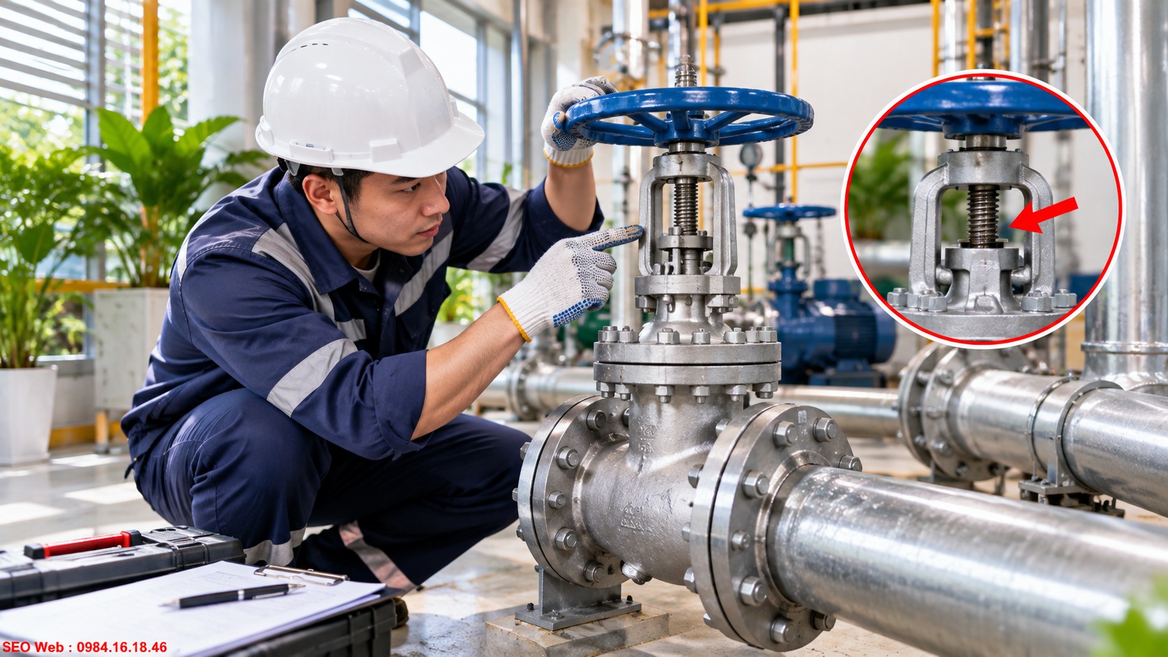 Van công nghiệp đóng mở sai hành trình do cơ cấu điều khiển bị lệch