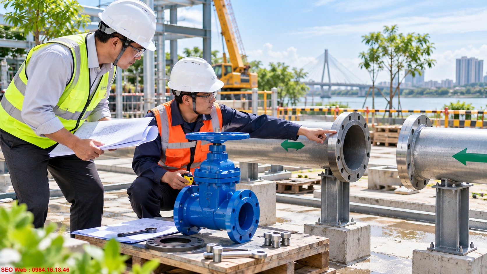 Bố trí hướng lắp van phù hợp điều kiện vận hành đường ống Xác định hướng lắp và vị trí van phù hợp với chiều dòng chảy