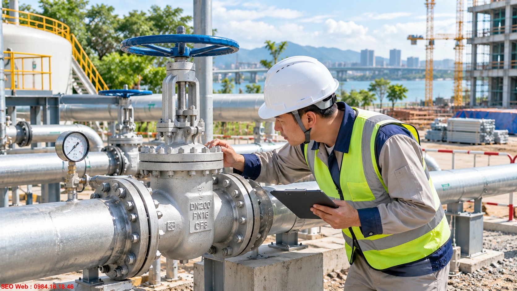 Đánh giá tình trạng van trước khi thực hiện quy trình bảo trì Kỹ thuật viên kiểm tra tình trạng hoạt động của van công nghiệp trước khi bảo trì