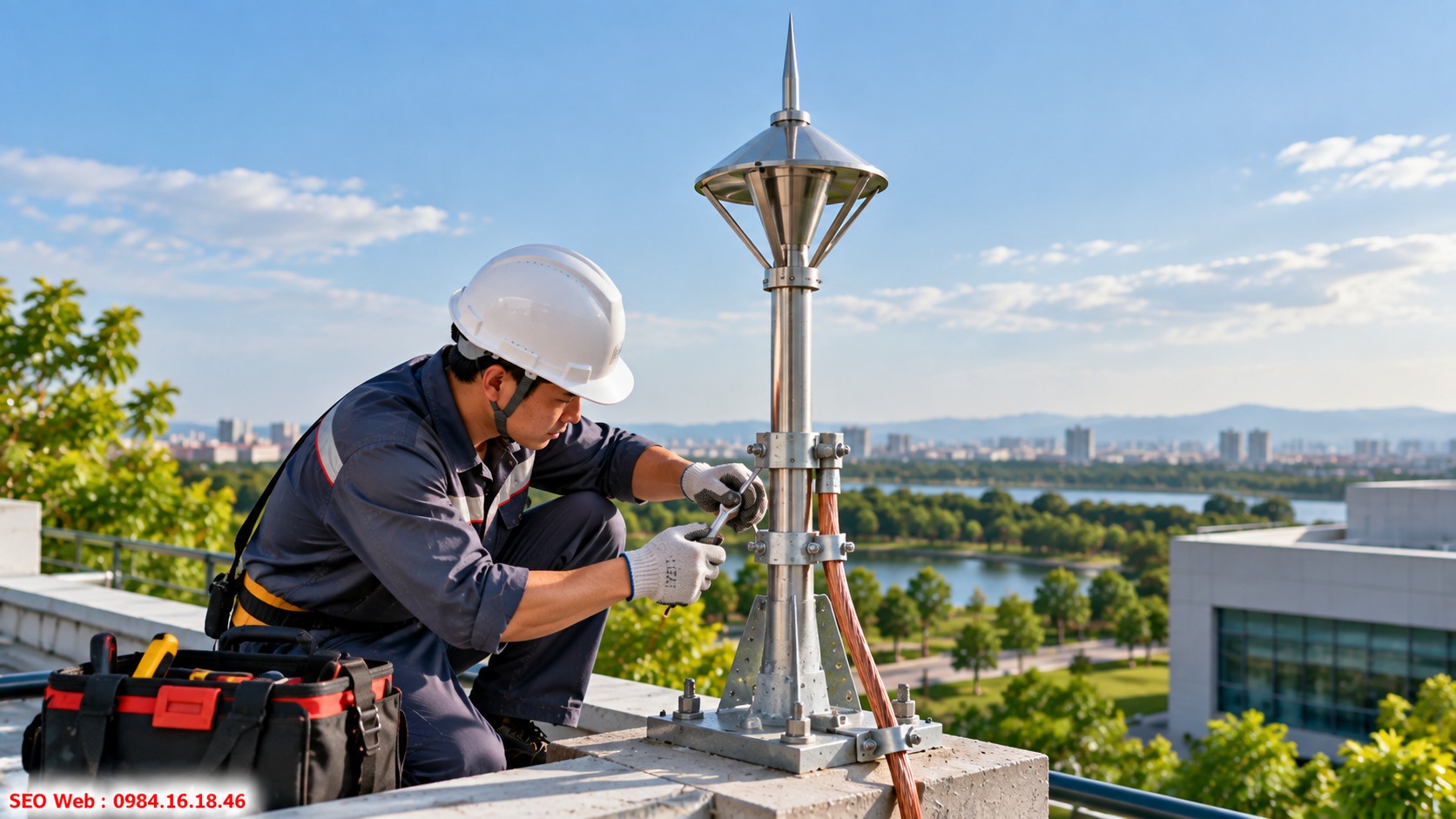 Khắc phục hư hỏng sớm giúp hệ thống chống sét vận hành an toàn