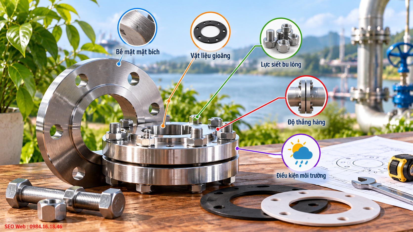 Các yếu tố ảnh hưởng độ kín mặt bích trong hệ thống đường ống công nghiệp