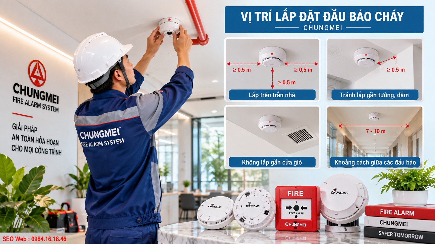 Thiết kế nhỏ gọn giúp thiết bị Chungmei dễ bố trí trong công trình