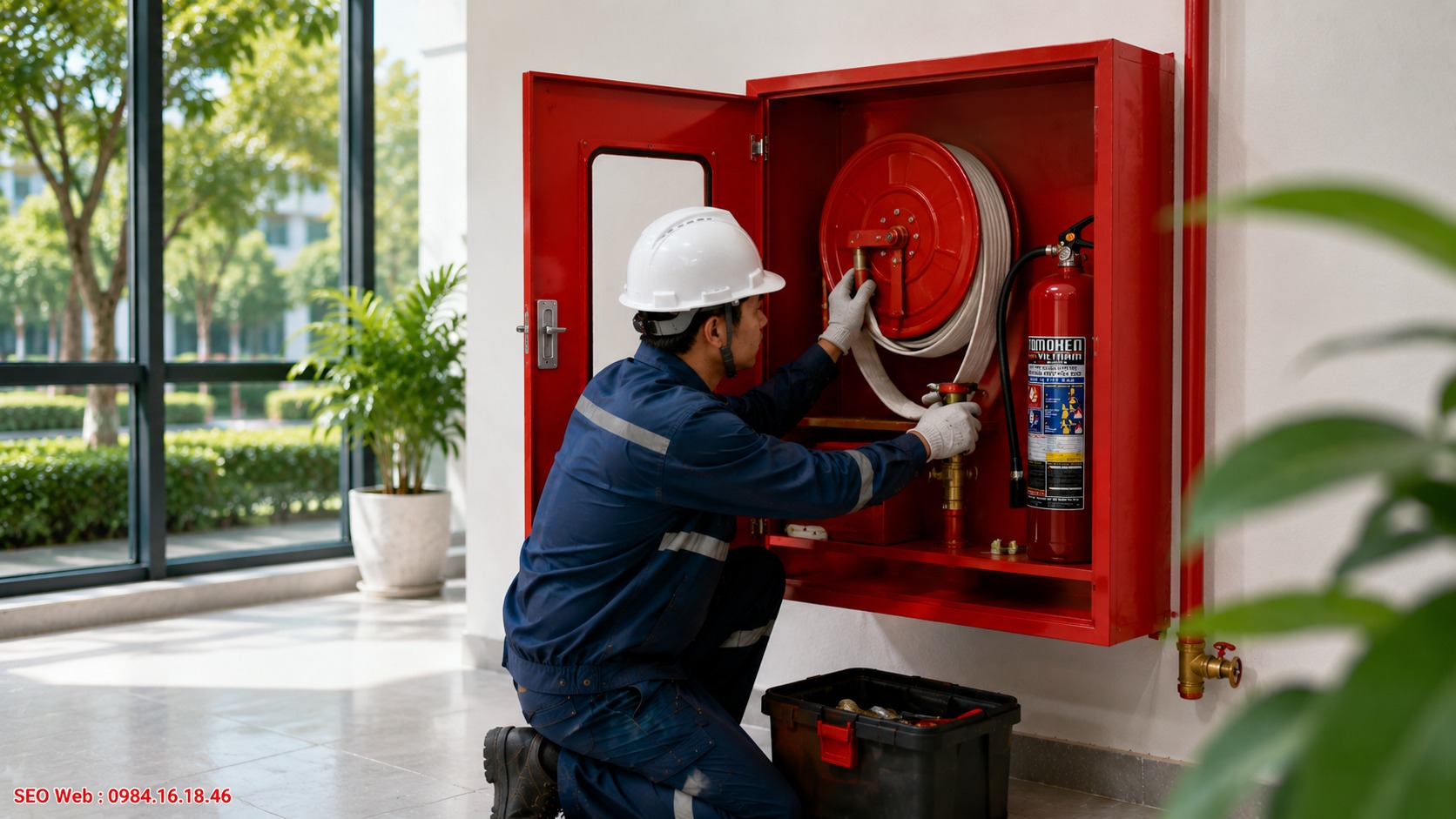 Bình chữa cháy và phụ kiện được kiểm tra, vệ sinh định kỳ