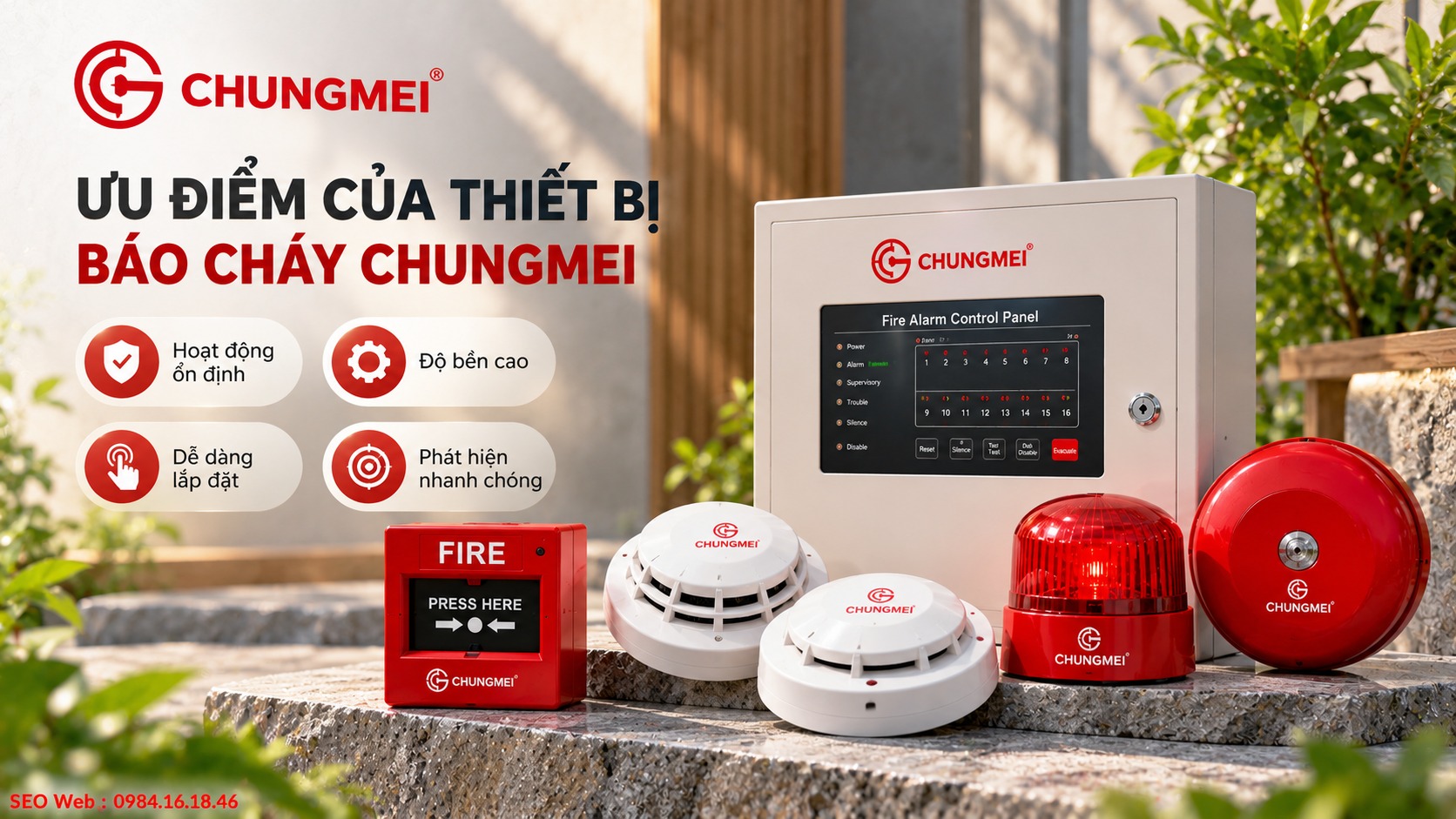 Công nghệ cảm biến giúp hệ thống Chungmei phát hiện nguy cơ cháy nhanh