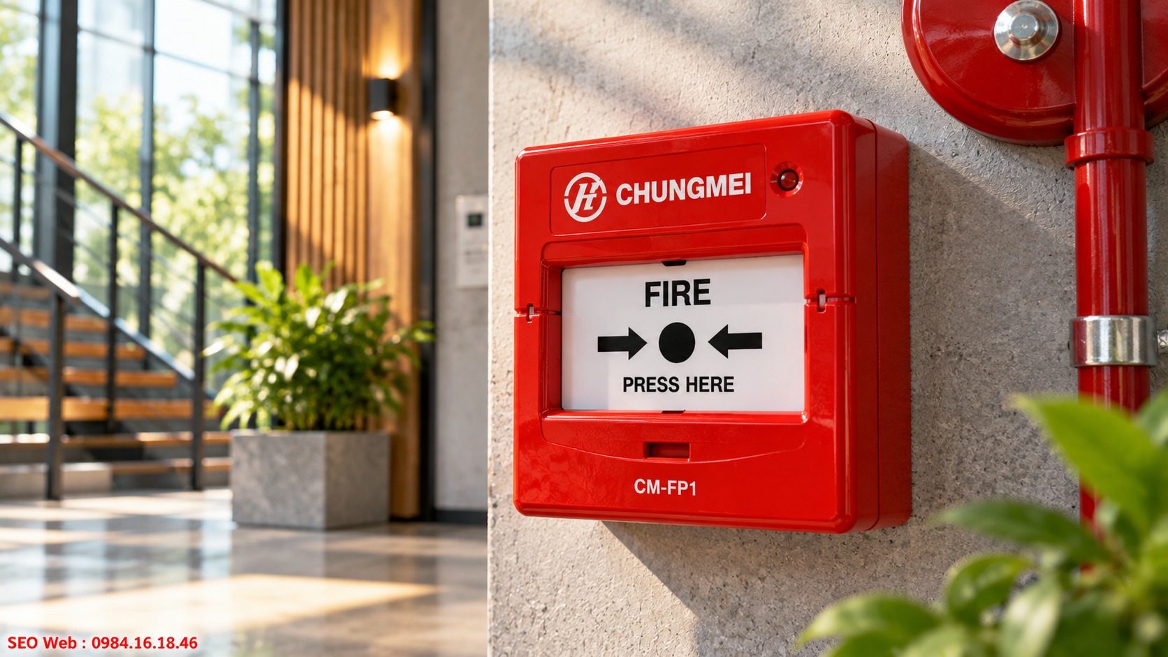 Nút nhấn Chungmei hỗ trợ người dùng truyền tín hiệu báo cháy tức thời