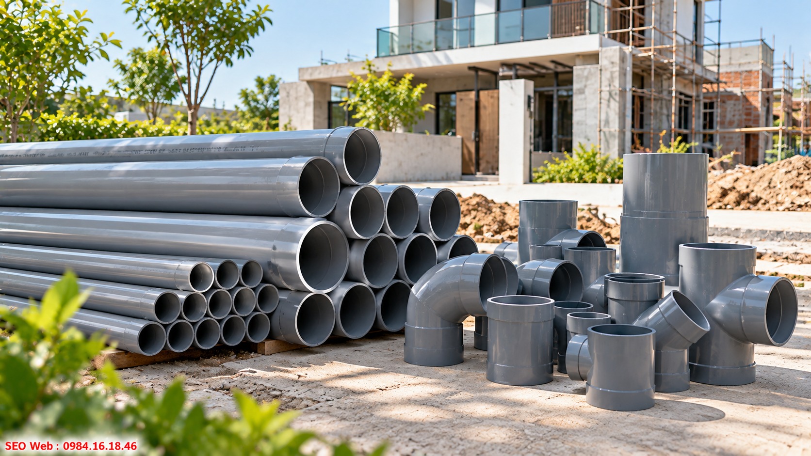 Ống PVC nhẹ dễ thi công và chống ăn mòn trong nhiều công trình
