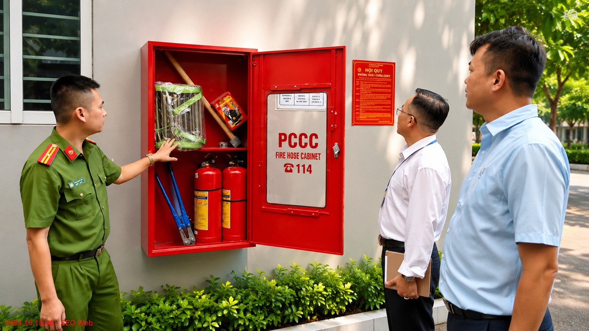 Vị trí tủ chữa cháy cần thuận tiện tiếp cận khi xảy ra sự cố