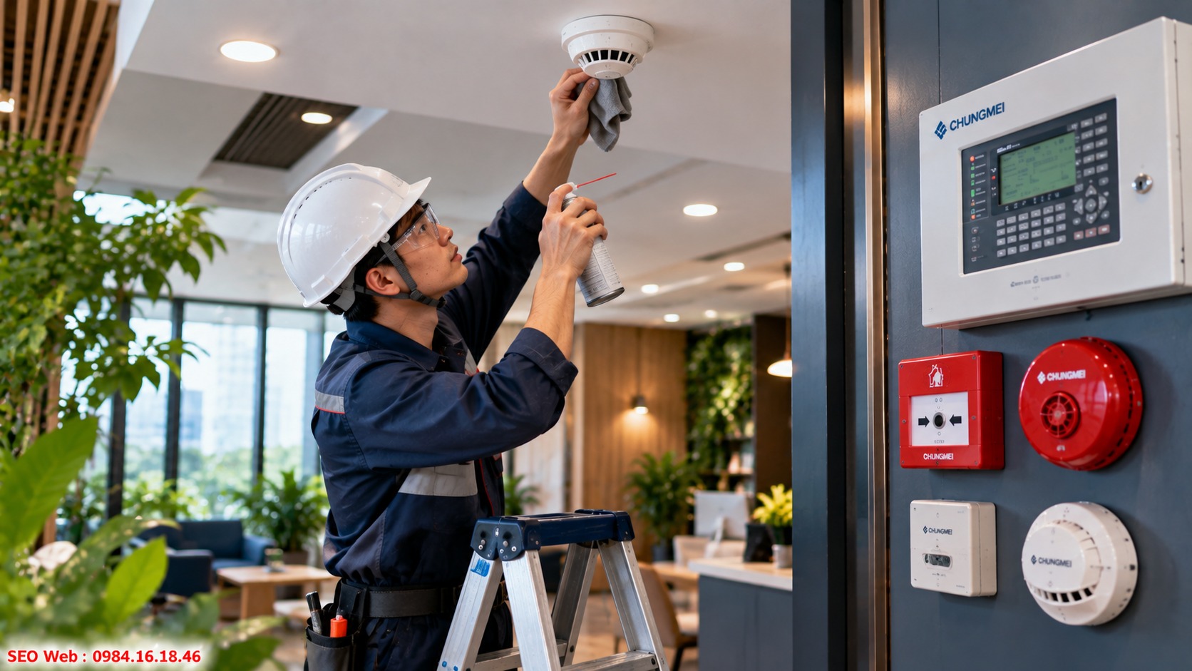 Vệ sinh đầu báo định kỳ giúp duy trì độ nhạy cảm biến