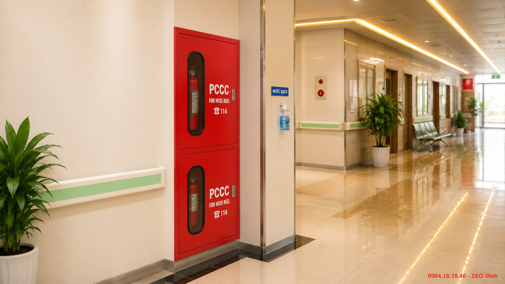 Tủ âm tường phù hợp hành lang chung cư và tòa nhà