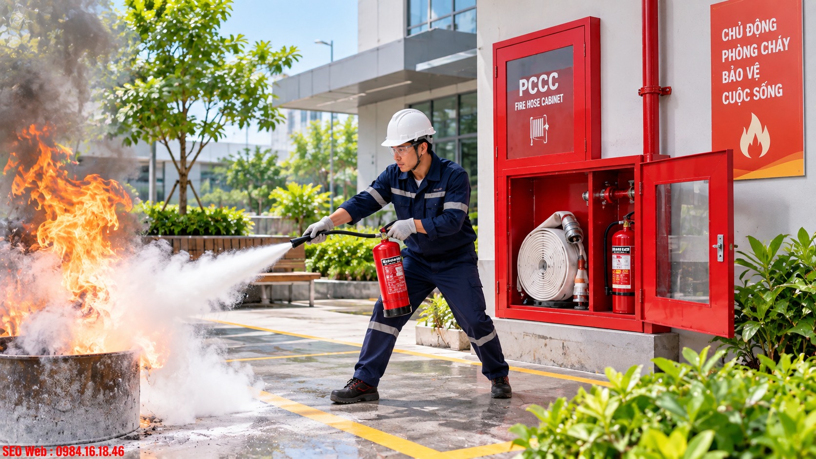 Tủ chữa cháy giúp thiết bị luôn sẵn sàng khi có sự cố